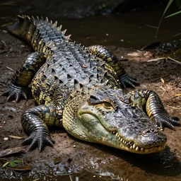 human crocodile werecreature, photograph captured at woodland creek