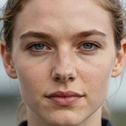 close up of the face of penelope pitstop hyper realistic, highly detailed textures