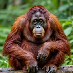 a cute and friendly orangutan - n 8