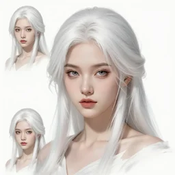 character concept art of a white haired young gorgeous female fairy mage | | distinct - fine, key visual, realistic shaded perfect face, fine details by stanley artgerm lau, wlop, rossdraws, james jean, andrei riabovitchev, marc simonetti, sakimichan, and jakub rebelka, trending on artstation