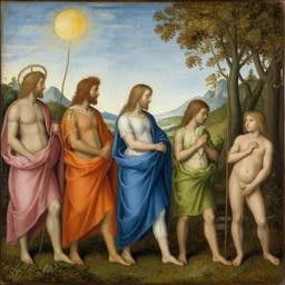 oil painting by bosch. the evolution of humanity
