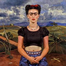 asuka langley in the style of frida kahlo