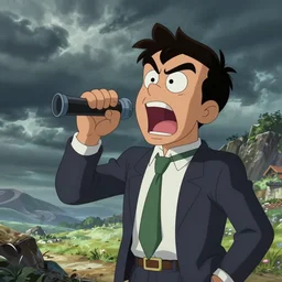 uncle junior soprano screaming about the end of the world cartoon strip