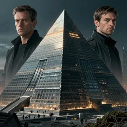 Tyrell corporation pyramids, Blade runner, very detailed, photo-realistic, by Ridley Scott and Douglas Trumbull