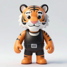 scientific wearing a tiger mask, 80s miami, digital art