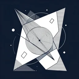 film poster, illustration line art, geometric shapes, by using adobe illustrator blend tool