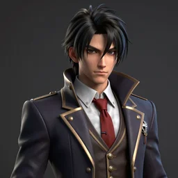 a highly detailed portrait of miles edgeworth as a character from arcane, unreal engine, 3 d render