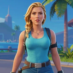 A still of scarlett johansson from fortnite