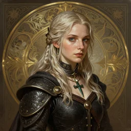 portrait of a Yennefer from the Witcher, D&D, fantasy, intricate, elegant, highly detailed, digital painting, artstation, concept art, matte, sharp focus, illustration, art by Artgerm and Greg Rutkowski and Alphonse Mucha