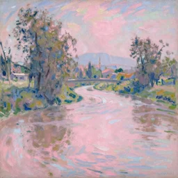 “A pink river, by Monet”