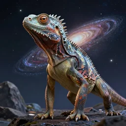 representative of an intelligent race of reptiles from another galaxy, highly detailed, realistic, sharp focus