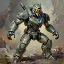 golem pokemon playing as master chief, oil on canvas, intricate, 8 k highly professionally detailed, hdr, cgsociety