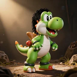 michael jackson dressed in a yoshi suit as yoshi