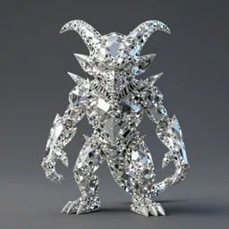 a golem made out of diamond, realistic, by brian huang artstation,