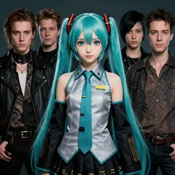 symmetric portrait of beautiful anime hatsune miku, cinematic moody colors, realistic shaded lighting poster by ilya kuvshinov, magali villeneuve, artgerm, jeremy lipkin and michael garmash and rob rey