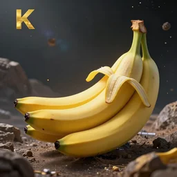 giant banana falling through space and time, realistic 4 k octane beautifully detailed render, 4 k post - processing, highly detailed, intricate complexity, epic composition, magical atmosphere, cinematic lighting, masterpiece, ultra hd