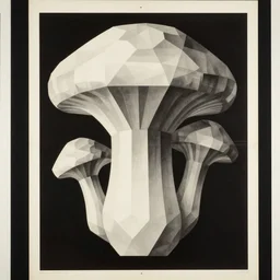 latticed - stinkhorn, polish poster art 1 9 8 0, no blur, geometrical, figurative, sharp edges, clean focus, hard light