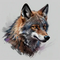 a head and shoulder portrait of Werewolf painted in the colorful and expressive style of Kotwdq, trending on Artstation 8k photorealistic