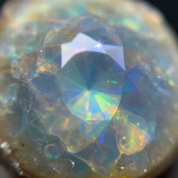 iridescent gemstone texture with high refraction, shining, opal, diamond, sapphire, topaz, nature, photo, motion blur, macro lens, lens flare