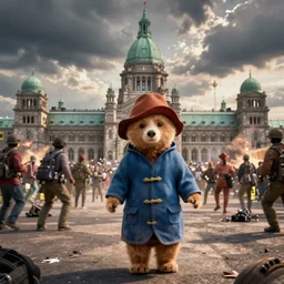 Paddington Bear at the capitol riots