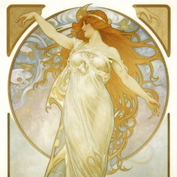 atlantis, painting by gaston bussiere, craig mullins, greg rutkowski, alphonse mucha