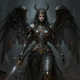 gothic byzantine angel, cyborg, dark fantasy, warhammer 4 0 k, portrait, highly detailed, digital painting, trending on artstation, concept art, sharp focus, illustration, art by artgerm and greg rutkowski and magali villeneuve