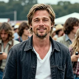 brad pitt as john baez at woodstock 1 9 6 9 kodachrome ii