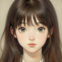 a detailed portrait of am adorable anime girl, bright eyes, painting by gaston bussiere, craig mullins, j. c. leyendecker
