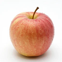 an apple, white background, studio lighting