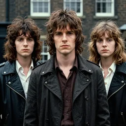 A Clockwork Orange, women droogs, 1971 photography, female hooligans, shaggy haired punks, dystopian England