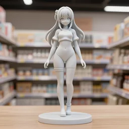 Image on the store website, eBay, 120mm Resin figure model of a girl with pistol.
