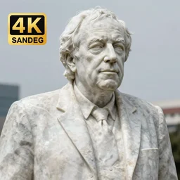 realistic marble statue of president bernie sanders, hd 4 k hyper realistic