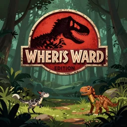 illustration from where's waldo jurassic park edition