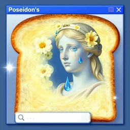 poseidon's primrose promise to Athena who wept tears of By Mattisse energy, a cleverbot-style AOL chatroom aesthetic gone 90's with a pseudo-toast-like core.