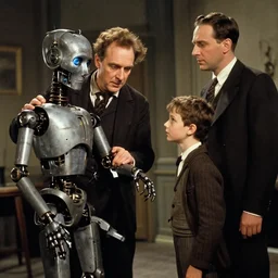 film still from the lost clean remastered german expressionist film'the father'( 1 9 3 1 ) starring emil jannings as the scientist who creates an automaton for a son, photographed by fritz lang and f w murnau, beautiful expressionistic sets, remastered hyperrealistic shocking detail trending on artstation 8 k