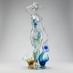 beautiful glass sculpture of woman in style of dale chihuly, trending on artstation