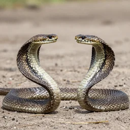 two cobras fighting