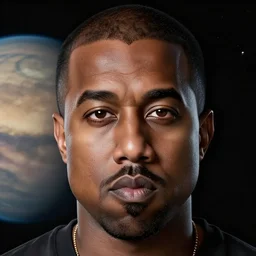 A planet in space looks like Kanye West's face