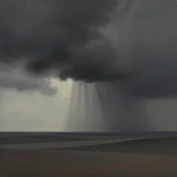 minimalistic painting of the end of the world