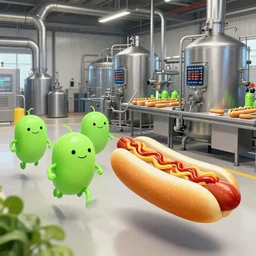 hotdog aliens running the bun factory
