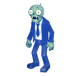 a zombie, blueprint, pixel art, isometric full body sprite, very detailed, hi res, white background