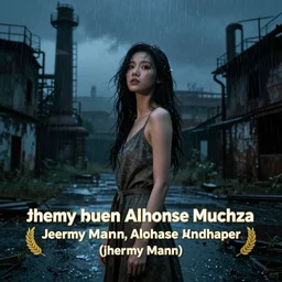 a beautiful young asian woman in abandoned industrial city at night in a rainstorm, dark moody lighting, by jeremy mann and alphonse mucha, dramatic lighting, ethereal, stunning, breathtaking, awe - inspiring award - winning, 8 k
