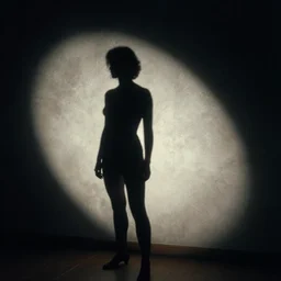 james bond intro, female shadow silhouette, by painter and photographer laszlo moholy - nag