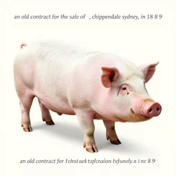 “ an old contract for the sale of pigs, chippendale sydney, in 1 8 8 9 ”