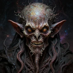a lovecraftian portrait of cthulhu face of cosmic horror, cosmic horror elements, ultra realistic, concept art, intricate details, eerie, highly detailed, photorealistic, octane render, 8 k, unreal engine. art by artgerm and greg rutkowski and alphonse mucha