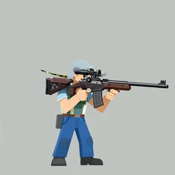 a cartoon sniper rifle from afar, beeple and james jean, aya takano color style, 4 k, super detailed, night sky, digital art, digital painting, celestial, majestic, colorful