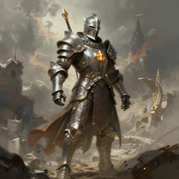 a chaos knight, artstation hall of fame gallery, editors choice, #1 digital painting of all time, most beautiful image ever created, emotionally evocative, greatest art ever made, lifetime achievement magnum opus masterpiece, the most amazing breathtaking image with the deepest message ever painted, a thing of beauty beyond imagination or words