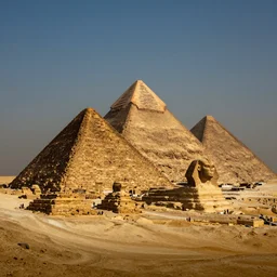 working at the pyramids