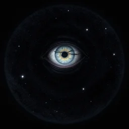 polaris, the north star, the pole star, evil and monstrous, leers down from the black vault, winking hideously like an insane watching eye which strives to convey some strange message, yet recalls nothing save that it once had a message to convey, artstation, artgerm, 8 k, highly detailed, by hieronymus bosch,