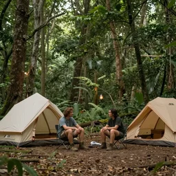 link and rhett in the forest camping ⛺